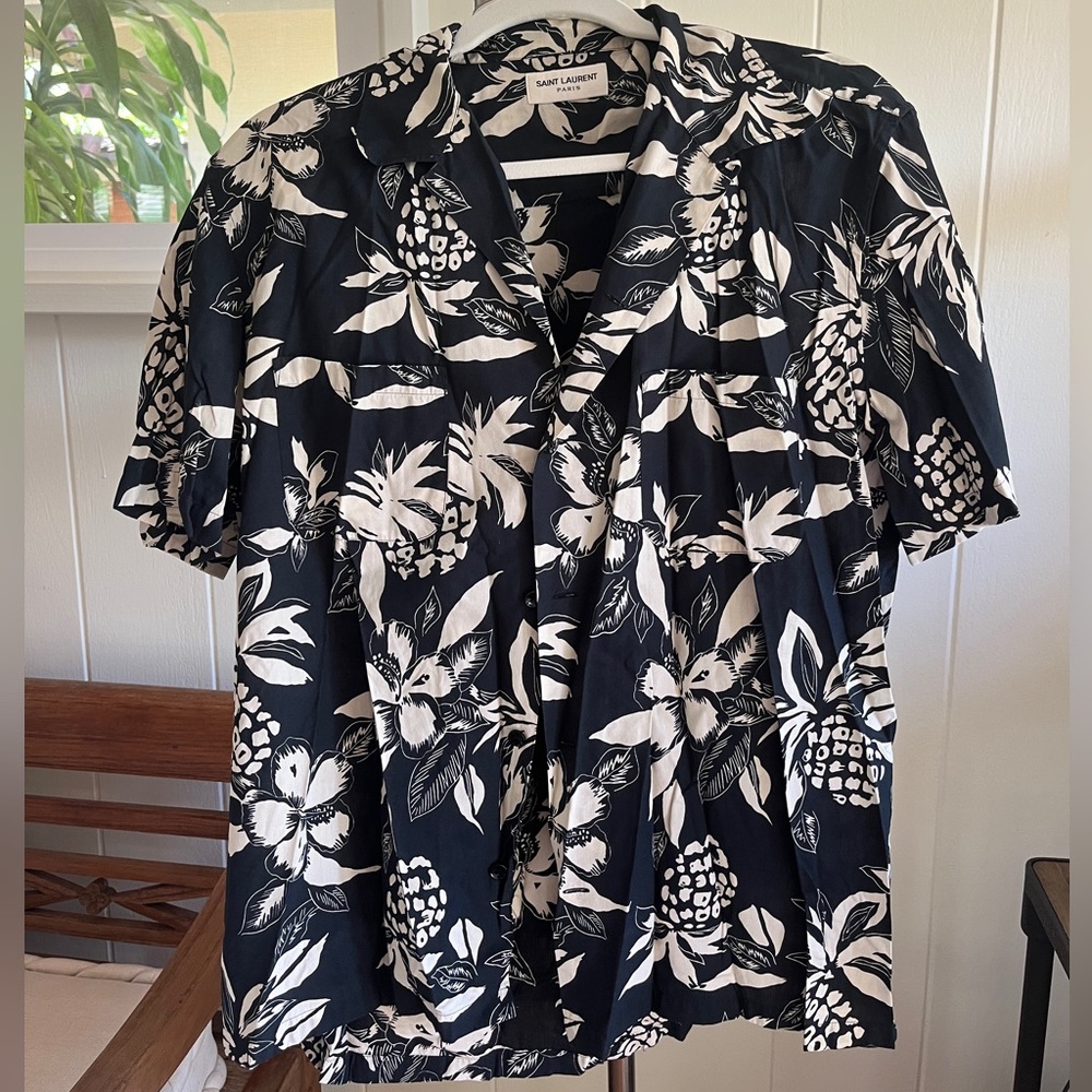 Saint Laurent Paris Aloha Shirt YSL